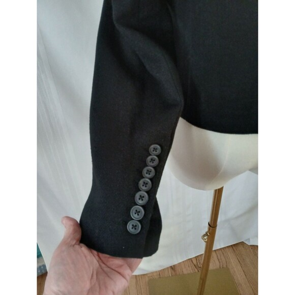 Moda International Women's Wool Blend Size 8 Blazer Jacket Button Up Black Work - Picture 5 of 8